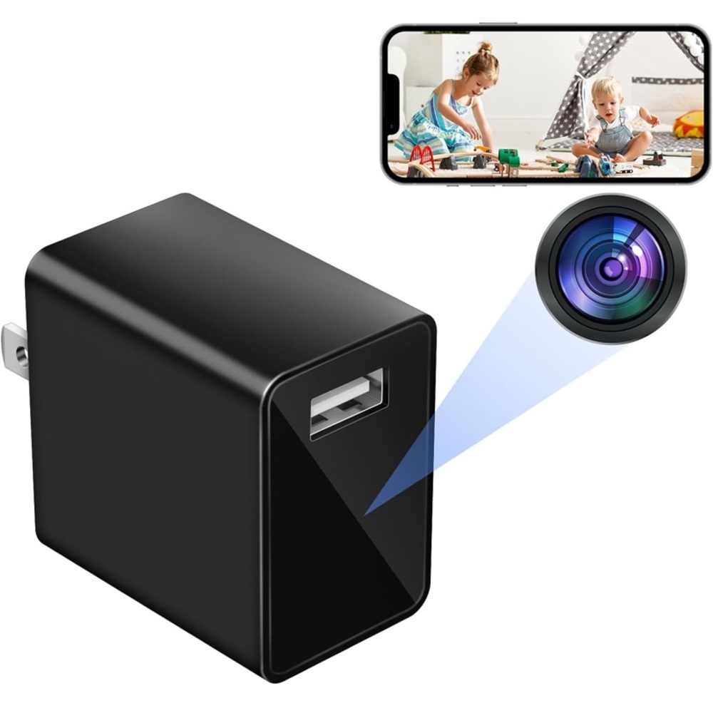 Black USB Charger Hidden Camera